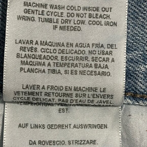 Guess Men’s Camo Patch Distressed Jeans Size 36 Light Wash Straight Leg - Picture 12 of 13